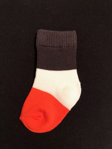 Uppie sock blauw wit oranje